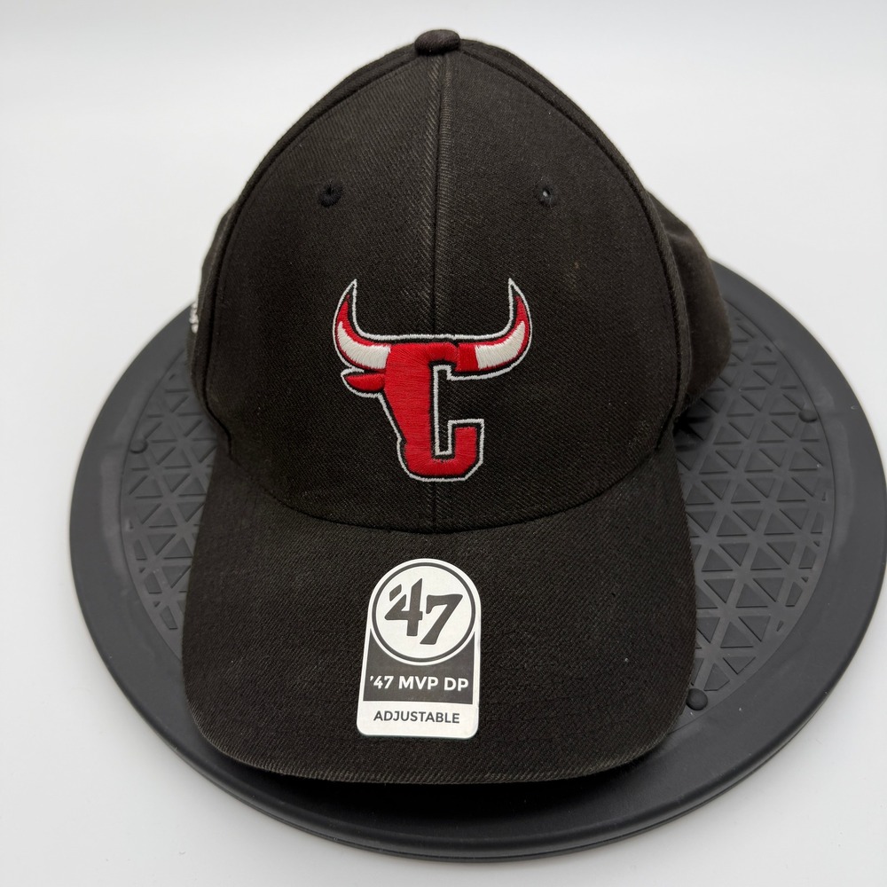 47 Brand Chicago Bulls NBA MVP DP Adjustable Hat Black Embroidered Cap OSFA